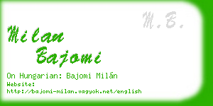 milan bajomi business card